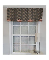 Rlf Home 3" Rod Pocket High Quality Fabric Andover Petticoat Valance for Windows 50" x 15" Navy