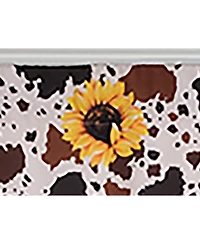 Rlf Home 3" Rod Pocket High Quality Fabric Sunflower Regal Valance for Windows 50" x 17" Brown