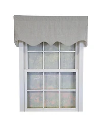 Rlf Home 100% Cotton Seersucker Regal With Poly/Cotton Ivory lining Rod Pocket Valance 50" x 16" Black