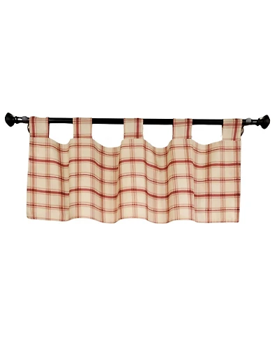 Rlf Home 4" Top Tab High Quality Fabric Al Fresco Tab Valance for Windows 50" x 16" Burgundy