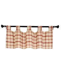 Rlf Home 4" Top Tab High Quality Fabric Al Fresco Tab Valance for Windows 50" x 16" Burgundy