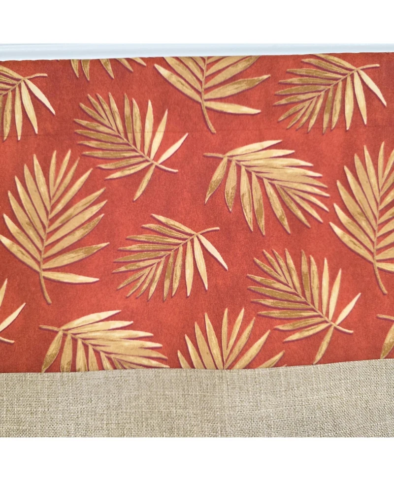 Rlf Home 100% Cotton Hawthorn Banded With Poly/Cotton Ivory lining Rod Pocket Valance 50" x 17" Red