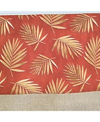 Rlf Home 100% Cotton Hawthorn Banded With Poly/Cotton Ivory lining Rod Pocket Valance 50" x 17" Red