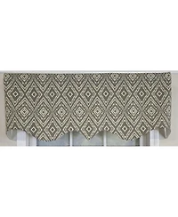 Rlf Home 100% Cotton Corsica Regal Fully lined Windows Rod Pocket Valance 50" x 17" Gray