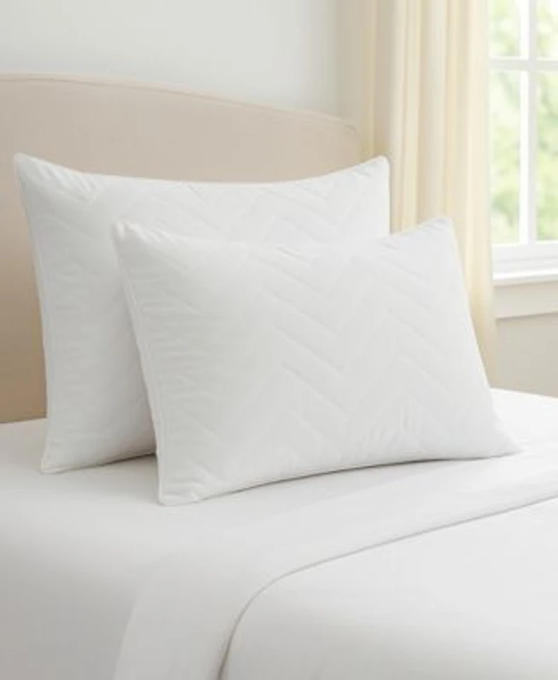 Ella Jayne Cotton Quilted Medium Density 2 Pack Pillow