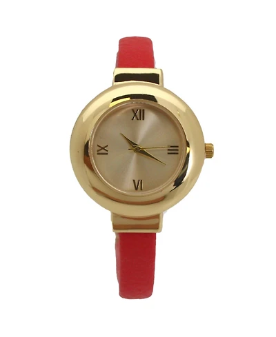 Hot Pink Petite Gold Tone Bangle Bracelet Watch