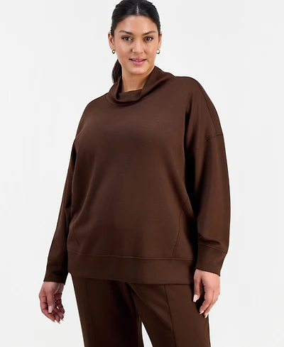 I.n.c. International Concepts Plus Cowlneck Dolman-Sleeve Sweatshirt, Macy's Exclusive