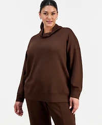 I.n.c. International Concepts Plus Cowlneck Dolman-Sleeve Sweatshirt, Macy's Exclusive
