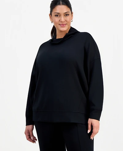 I.n.c. International Concepts Plus Cowlneck Dolman-Sleeve Sweatshirt, Macy's Exclusive