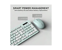 Wireless Keyboard And Mouse Combo - Full - Sized Wireless Keyboard And Adjustable Dpi Mouse, 2.4GHz Receiver for Pc, Desktop, Laptop