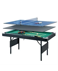 Boyel Living 3-in-1 Multifunctional Billiard Game Table for Pool, Table Tennis & Dining, Space-Saving Design