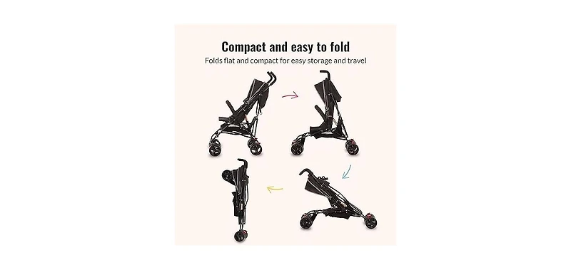 Dream On Me Baby Vista Moonwalk Stroller | Lightweight with Compact Fold Multi-Position Recline Canopy Sun Visor Perfect for trave