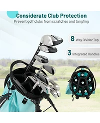 Mecale Golf Stand Bag Lightweight Golf Bag With 8 Way Top Dividers And 5 Zippered Pockets