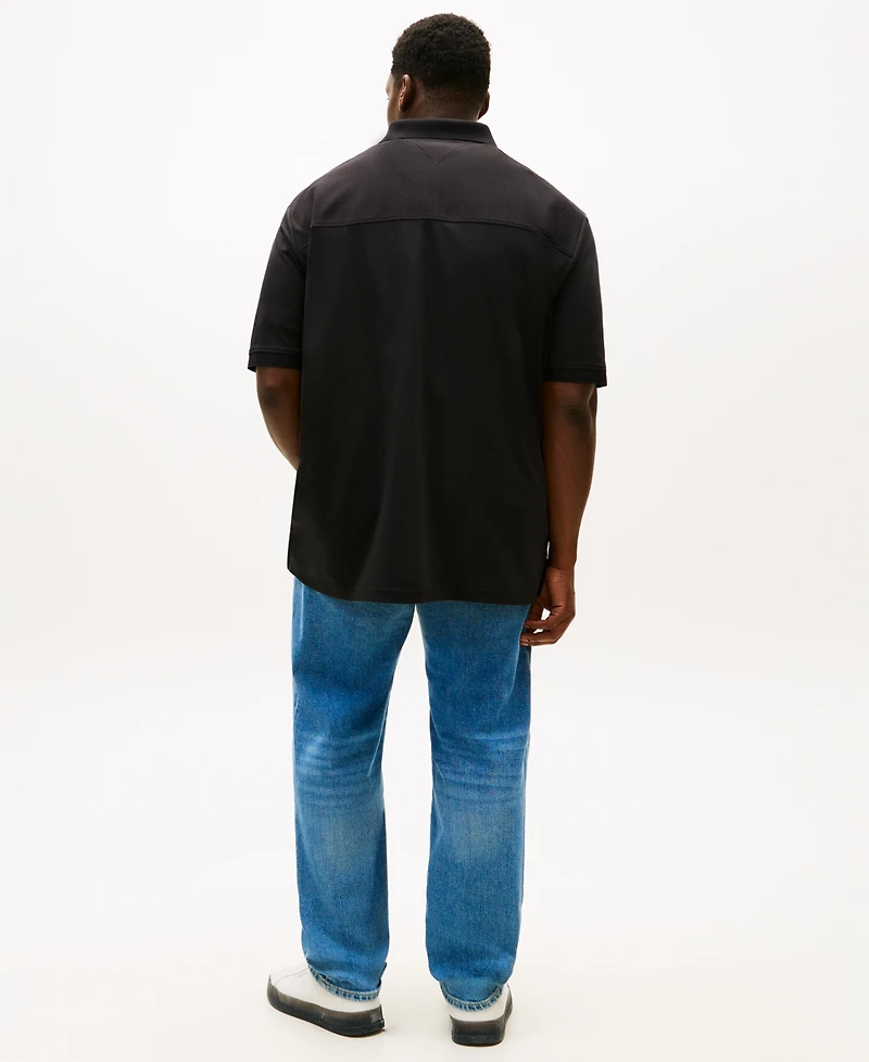 Tommy Hilfiger Men's Big & Tall Zippered Polo Shirt