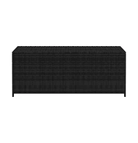 vidaXL Patio Storage Box Black 59"x19.7"x23.6" Poly Rattan