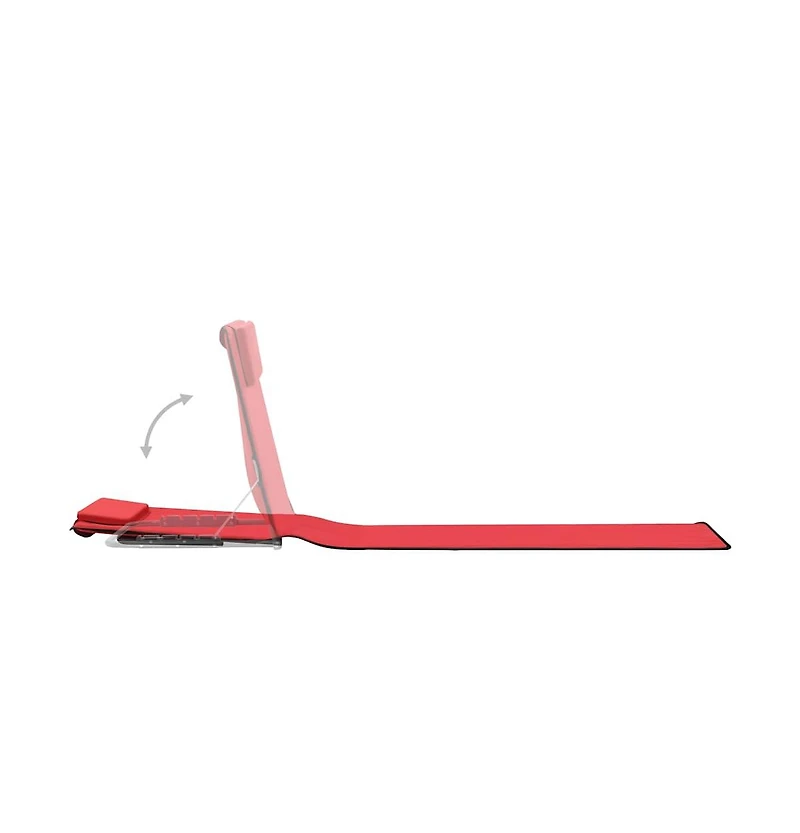 vidaXL Folding Beach Mats 2 pcs Steel and Fabric Red
