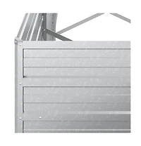 Garden Raised Bed 126"x15.7"x17.7" Galvanized Steel Silver