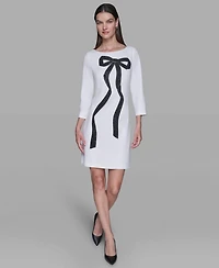 Karl Lagerfeld Paris Women's Scuba Crepe Sheath Dress