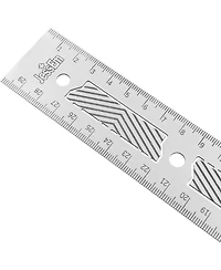 JessEm 07415 Stainless Steel 300mm Precision Ruler with Patented Flex Grip and Fade Resistant Markings