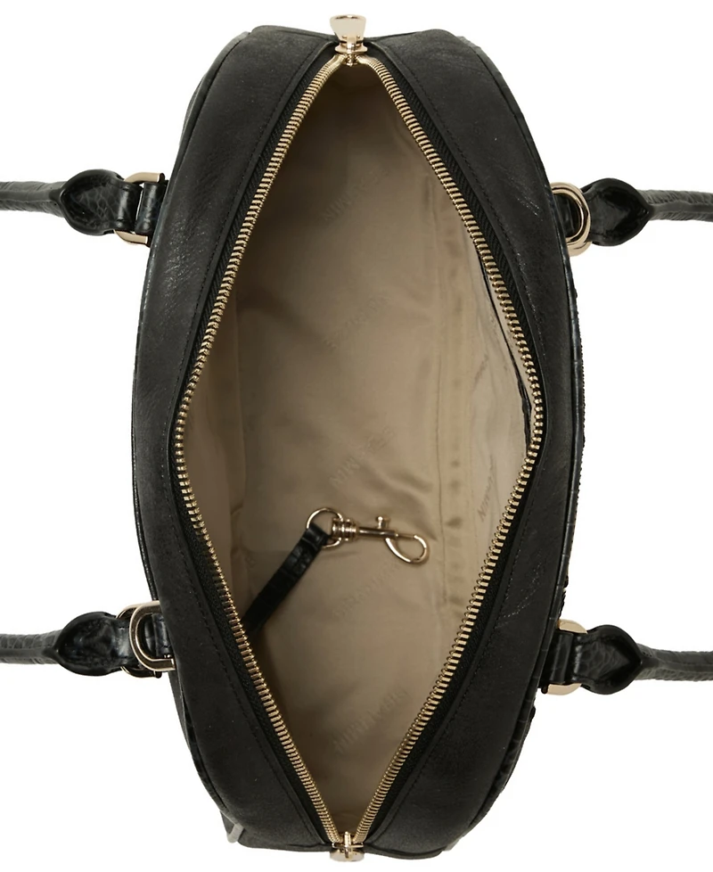 Brahmin Angie Croc-Embossed Leather Satchel Bag
