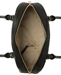 Brahmin Angie Croc-Embossed Leather Satchel Bag