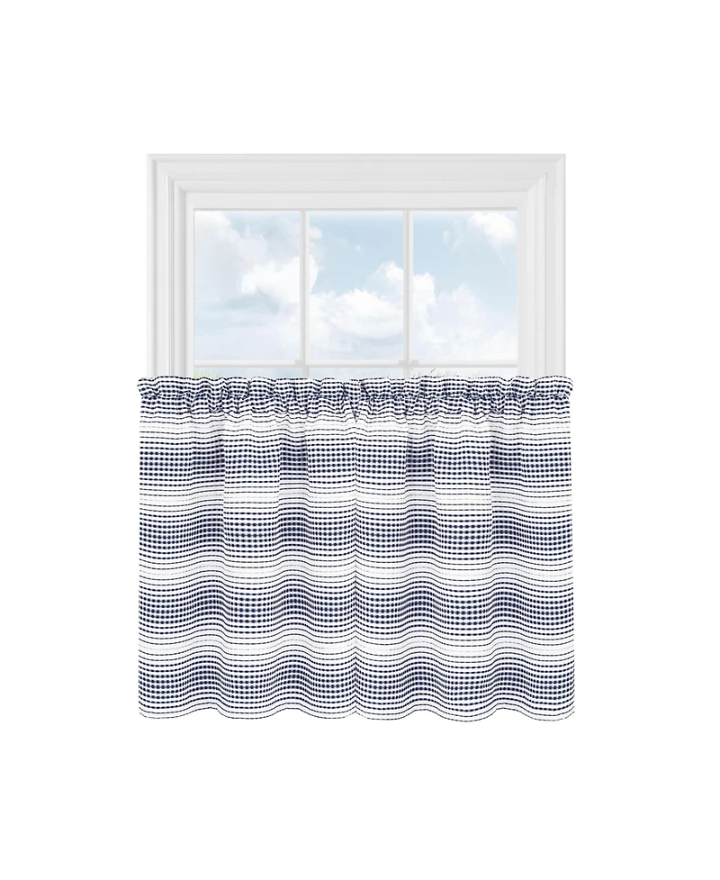 Kate Aurora Isabelle Abstract 3 Piece Cafe Rod Pocket Kitchen Curtain Tier And Valance Set
