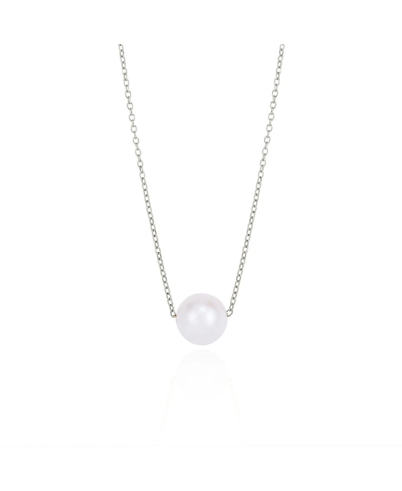 The Lovery Single Pearl Necklace White Gold