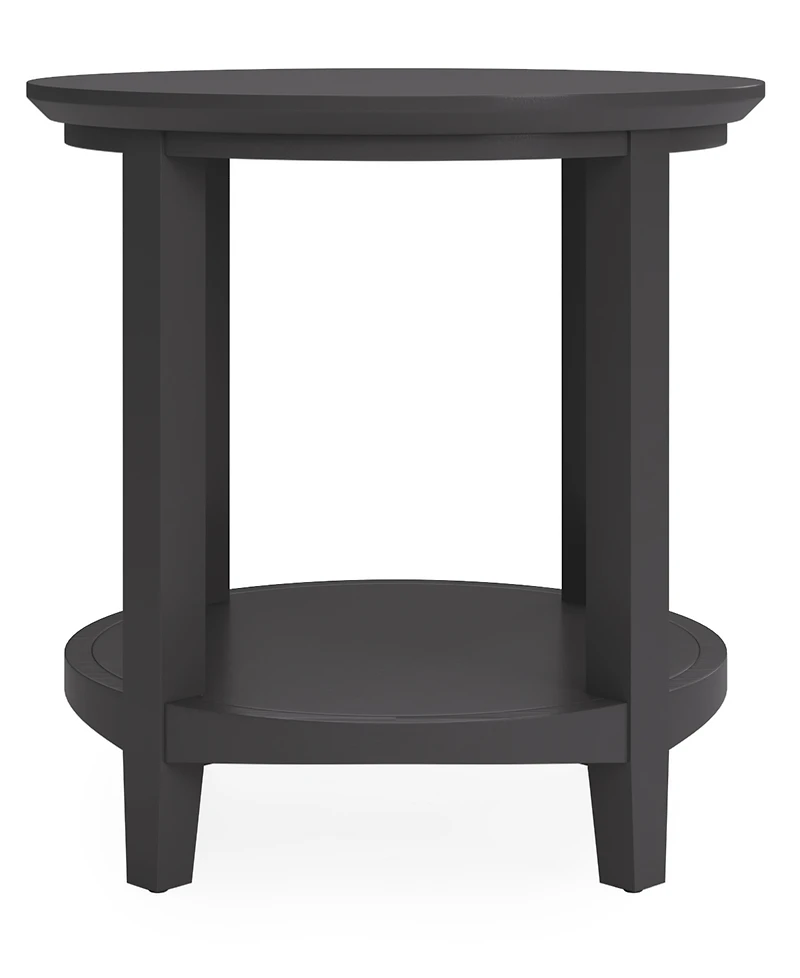 Furniture 47" Solid Wood Hedworth Round End Table