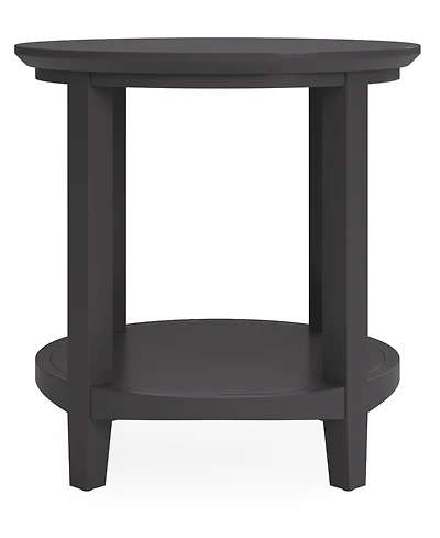 Furniture 47" Solid Wood Hedworth Round End Table