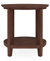 Furniture 47" Solid Wood Hedworth Round End Table