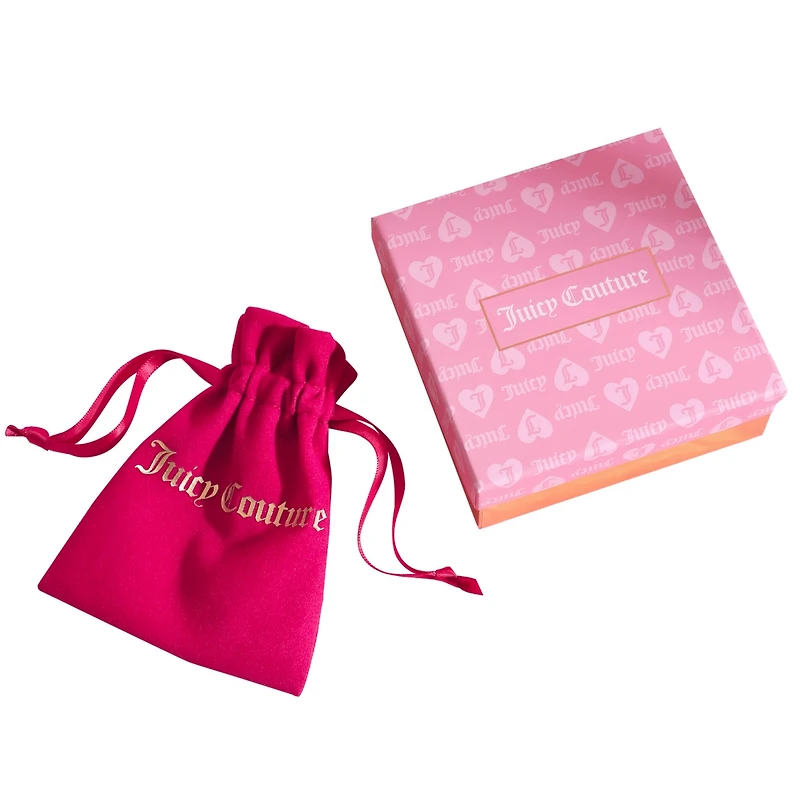 Juicy Couture Charm Bracelet Set with Heart and Key Charms - 7.5'' Chain