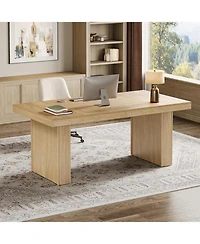 Tribesigns 63" Gaming Desk, Executive Desk, Large Office Computer Desk with Heavy-Duty Legs and Thickened Desktop