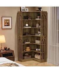 Tribesigns 6-tier Kitchen Pantry, 75.2" Tall Corner Shelf L-shaped Shelf, Large Corner Shelf Unit