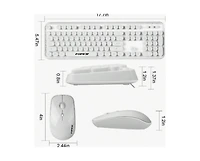Risokeys 2.4GHz Wireless Keyboard and Mouse Set (White)