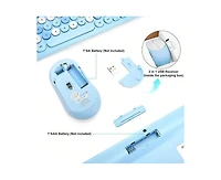 risokeys Wireless Keyboard And Mouse Combo - 2.4GHz -Blue Colorful.