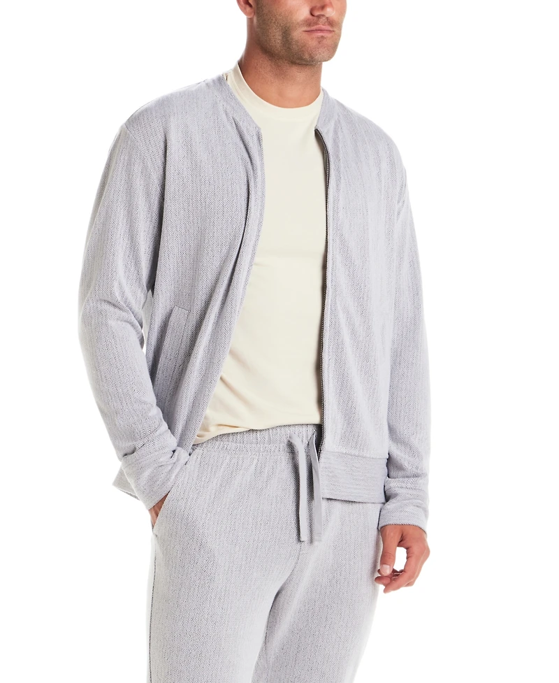 Vintage & Black Men's Full-Zip Bomber Jacket