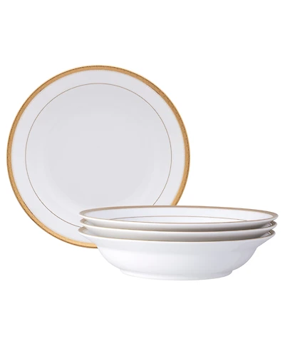 Noritake Charlotta Rim Dinner Bowls, Set of 4, Service For 4