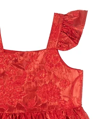 Rare Editions Girls 4T-6X Metallic Sleeveless Dress with Bow Clutch