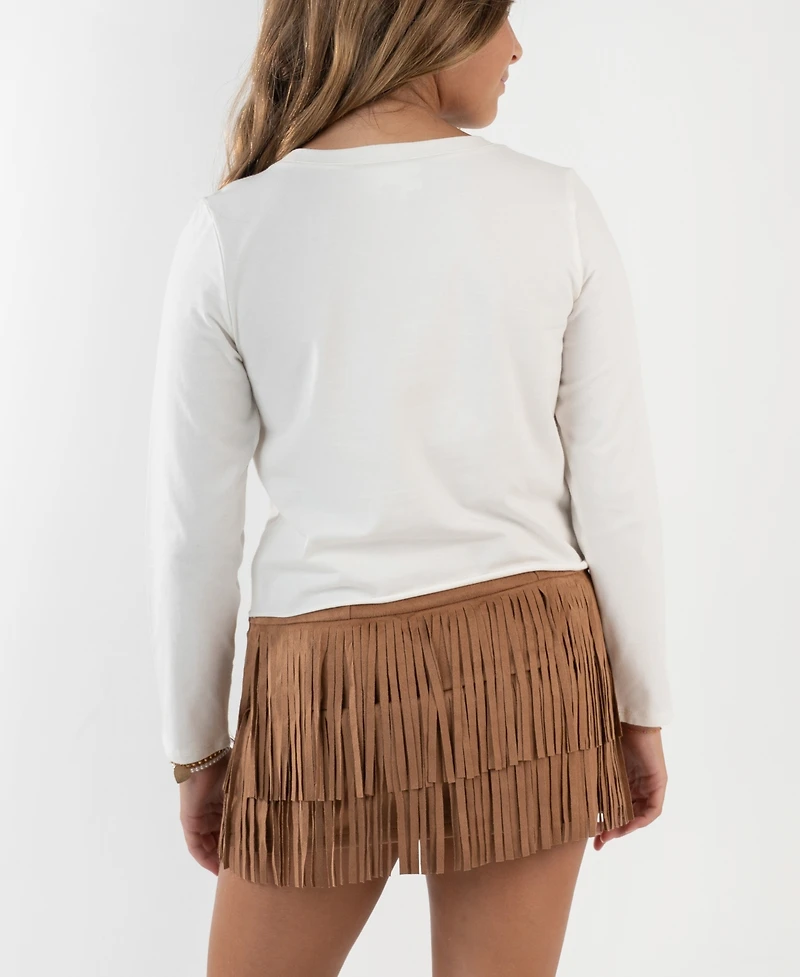 Rare Editions Girls 7-12 Long-Sleeve Top and Skorts, 2-Piece Set