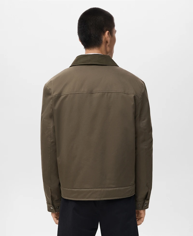 Mango Men's Cotton Quilted Jacket