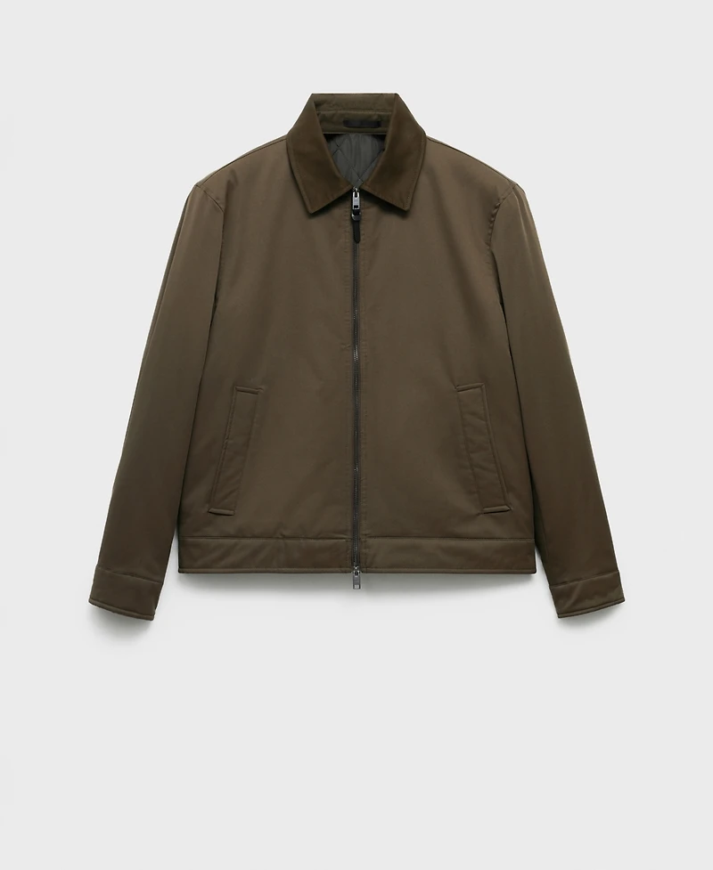 Mango Men's Cotton Quilted Jacket