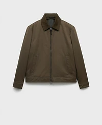 Mango Men's Cotton Quilted Jacket