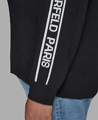 Karl Lagerfeld Paris Plus V-Neck Side Logo Sweater