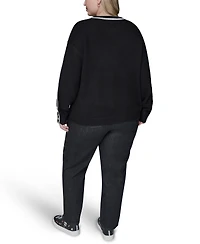 Karl Lagerfeld Paris Plus Crewneck Pull-On Sweater