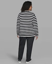 Karl Lagerfeld Paris Plus V-Neck Button Front Cardigan