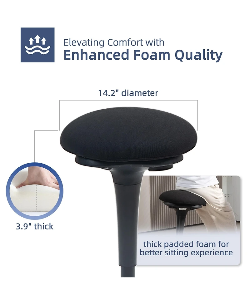 Homcom Adjustable Active Sding Stool with Rocking Motion,