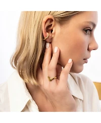 Spero London New Hug Ring With Hands Sterling Silver and Gold Plated