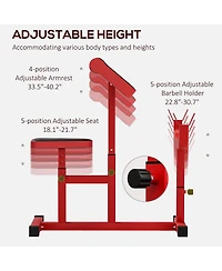 Soozier Preacher Curl Bench, Adjustable Bench for Home Gym,