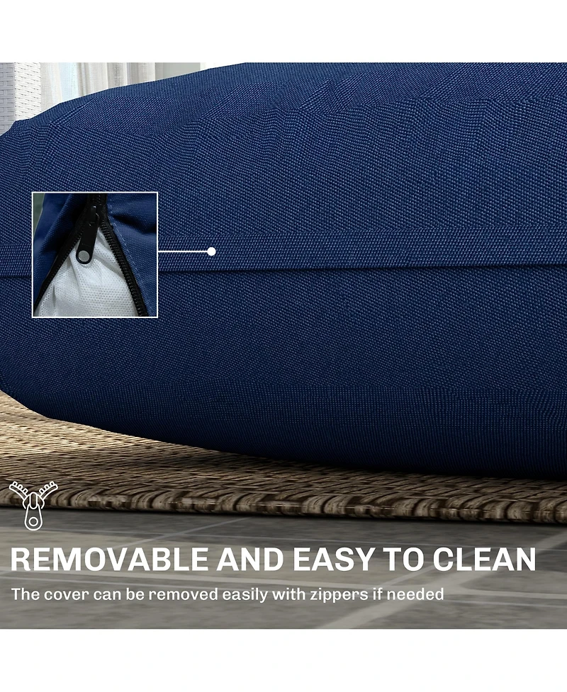 Outsunny 5 Patio Furniture Cushions Outdoor Loveseat