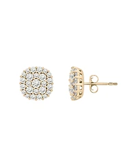 Wrapped in Love Diamond Halo Cluster Stud Earrings (2 ct. t.w.) in 14K White Gold, Exclusively at Macy's
